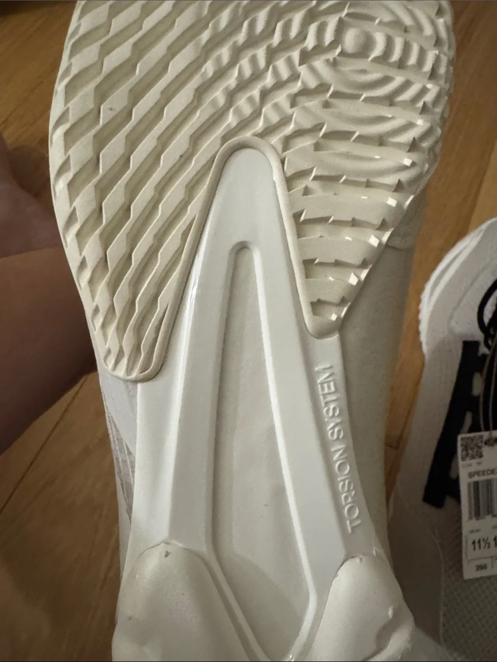 adidas Men's White and Black High-Top Athletic Shoes with Orange Accents
